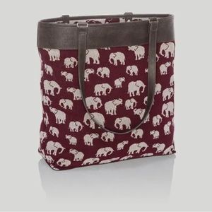 Thirty-one Reversible Safari Weave Tote AH55 New in Original Packaging